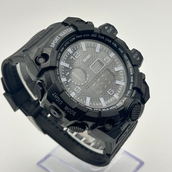 Men’s Multi-function Water Resistant Watch 52mm Black Digital Working - Picture 3 of 7